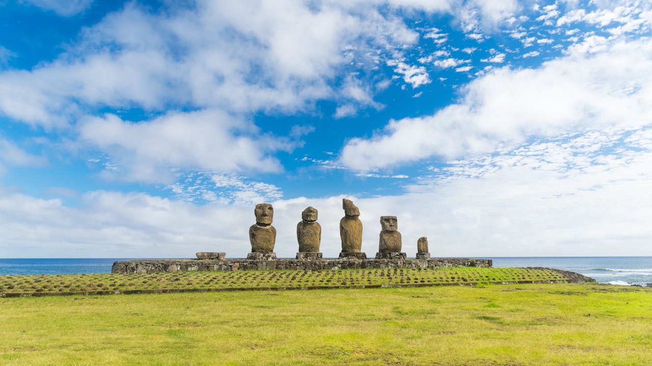 Tahai Ceremonial Complex on Rapa Nui (Easter Island) in Chilean Polynesia